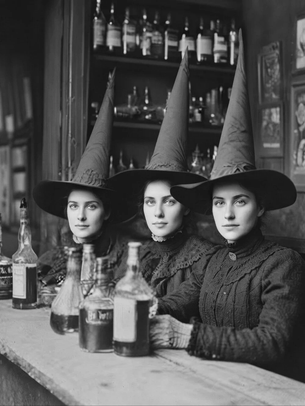 Vintage Group Of Witches Wiccan Pagan Witchy Goth Witch Witchcraft Seance Dark